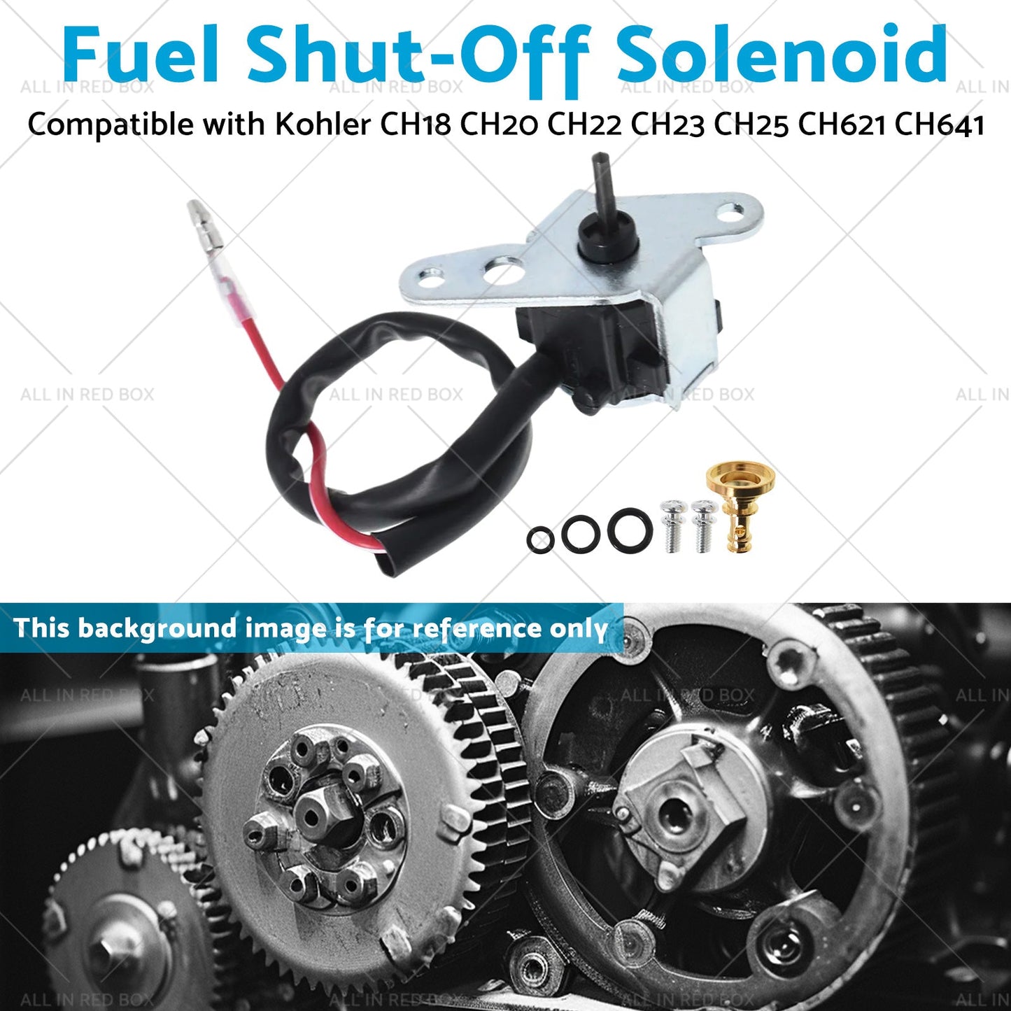Fuel Shut-Off Solenoid Suitable for Kohler CH621 CH641 CH18 CH20 CH22 CH23 CH25-3
