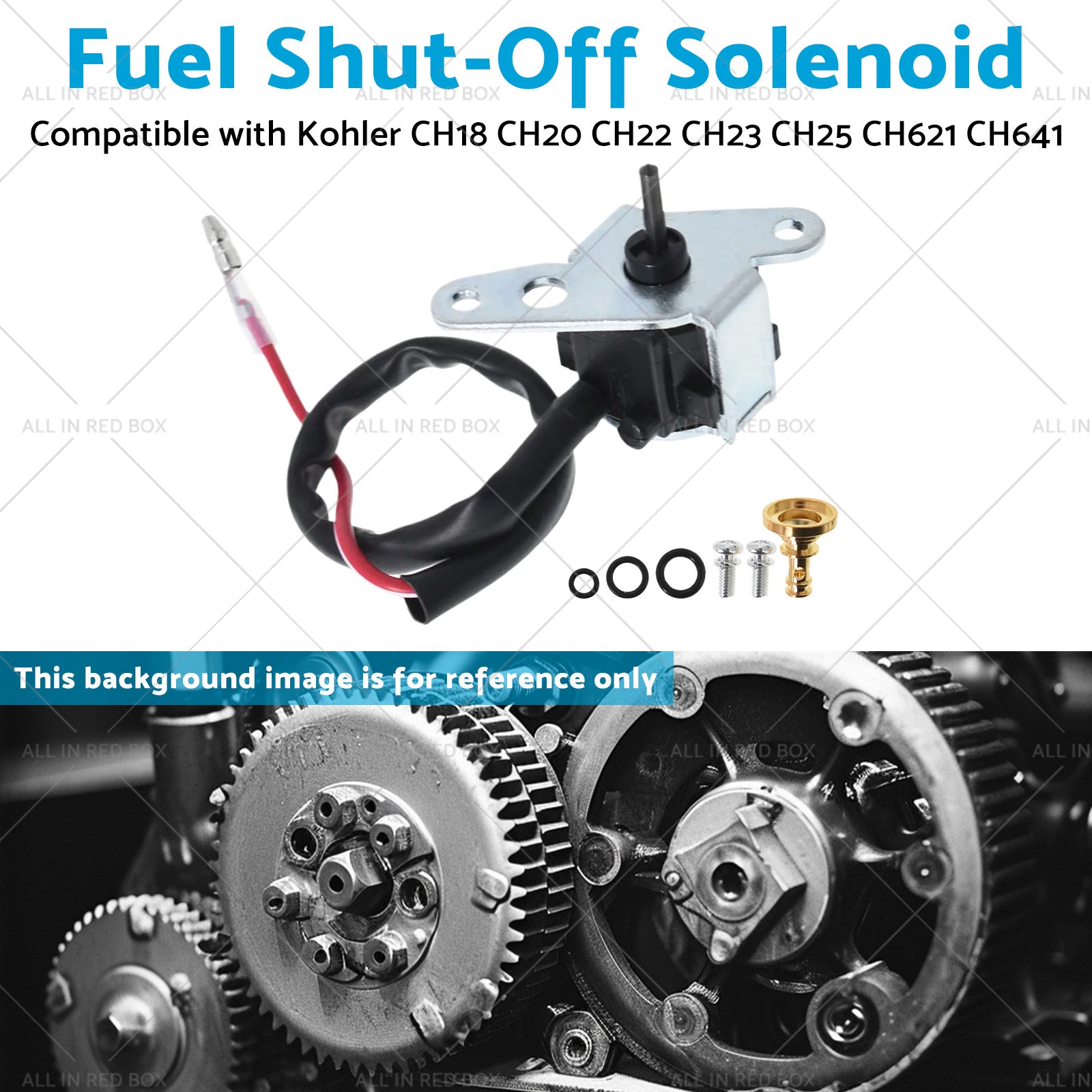 Fuel Shut-Off Solenoid Suitable for Kohler CH621 CH641 CH18 CH20 CH22 CH23 CH25-3