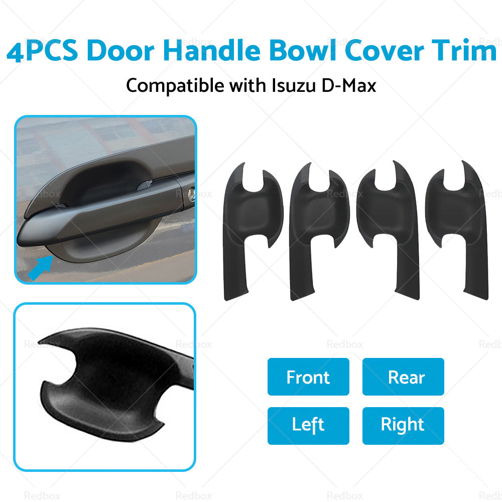 Matte Black Exterior Door Handle Cover Trim Suitable For Isuzu D-Max Dmax 21-22-2