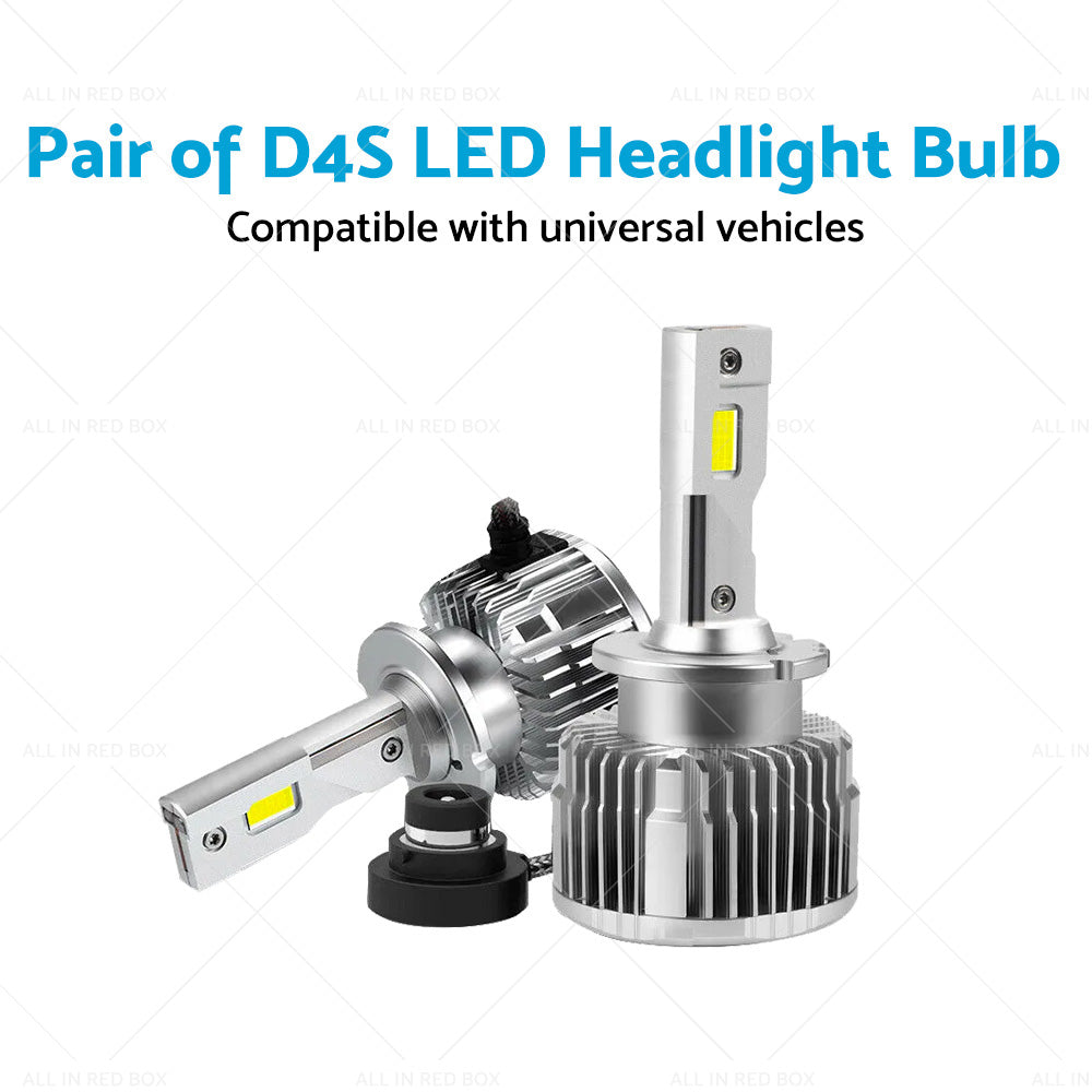 2PCS D4S LED Headlight Bulb Replace HID Xenon White 90W 6000K Conversion Kit-3