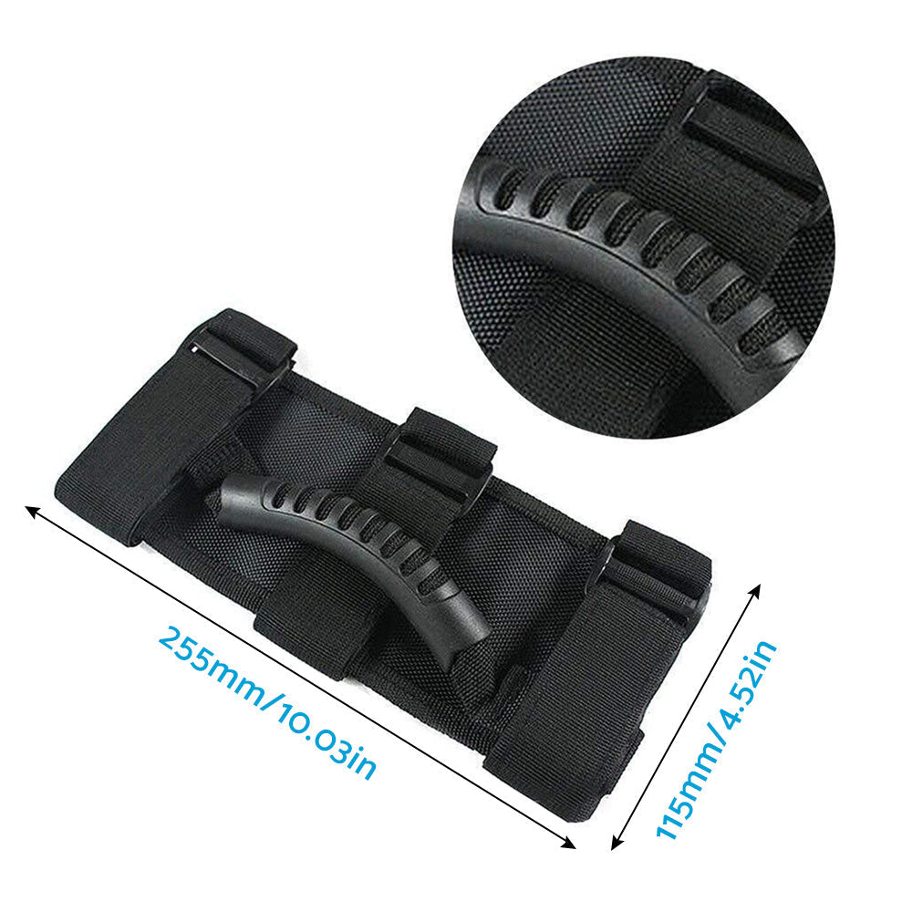 2x Off-Road Roll Grab Bar Handles Suitable For Jeep Wrangler JT / JL / JK / TJ Black-1