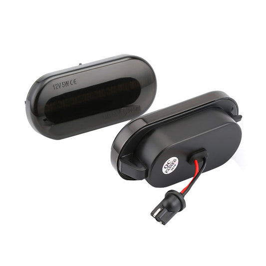 2x Dynamic LED Side Indicator Black Smoke Turning Signal Light Suitable For Ford Seat VW-0