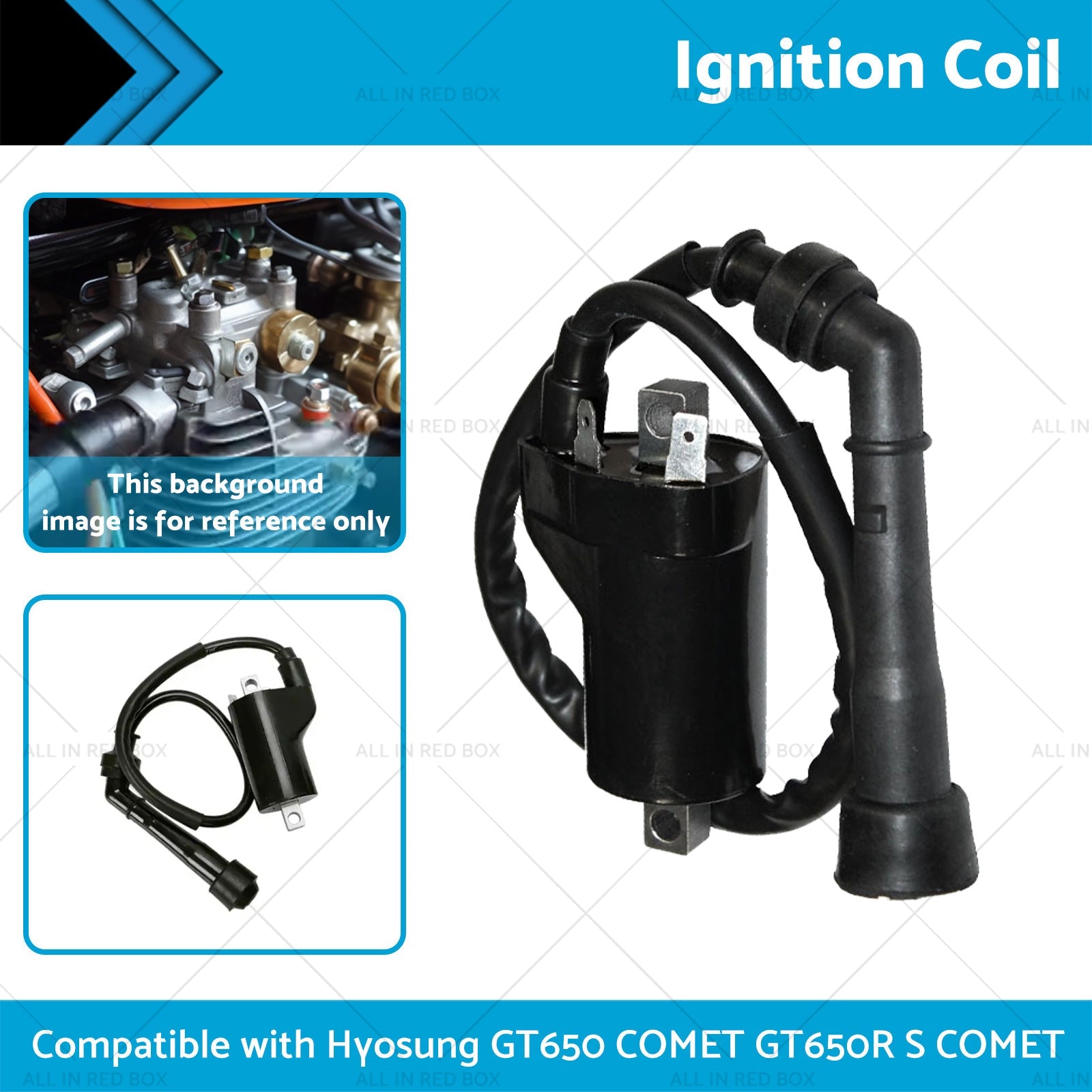 12V Single Lead Ignition Coil Suitable For Hyosung GT650 COMET   GT650R S COMET-1