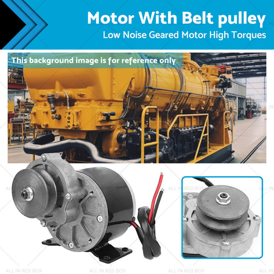 Belt Pulley Geared Motor Low Noise Geared Motor High Torques 12V 250W Universal-0