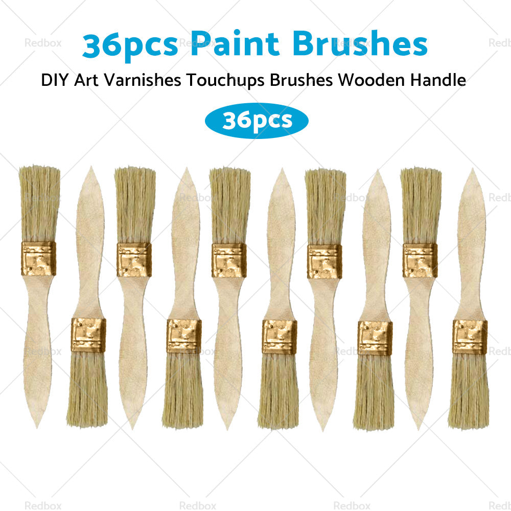 36PCS 1inch Chip Paint Brush DIY Art Varnishes Touchups Brushes Wooden Handle 1inch-2
