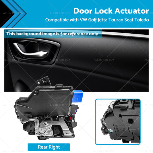 Rear Right Door Lock Actuator Suitable For VW GOLF MK5 2003-2009 7Pin 3D4839016A-0