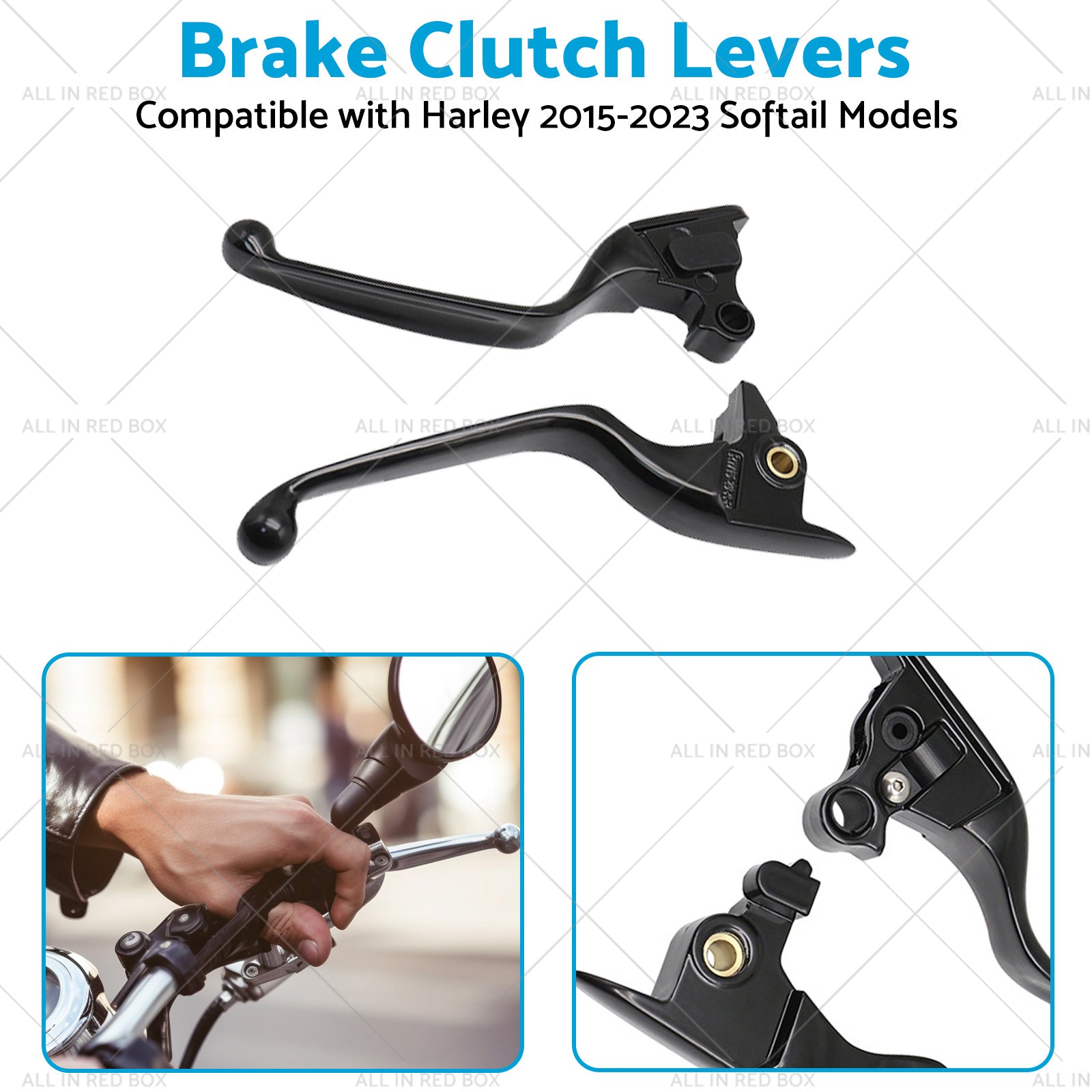 2x Brake Clutch Levers Suitable For Harley 2015-2023 Softail Slim Fat Boy-3