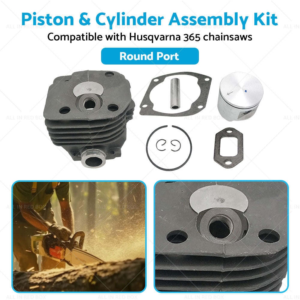 Suitable for Husqvarna 365 Chainsaw 48mm Piston  and  Cylinder Assembly Kit-3