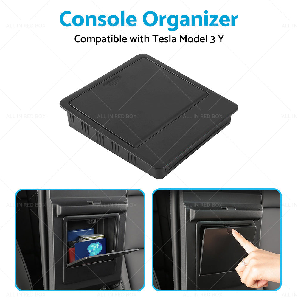 Console Organizer Tray Armrest Hidden Storage Box Suitable for Tesla Model 3 Y-2