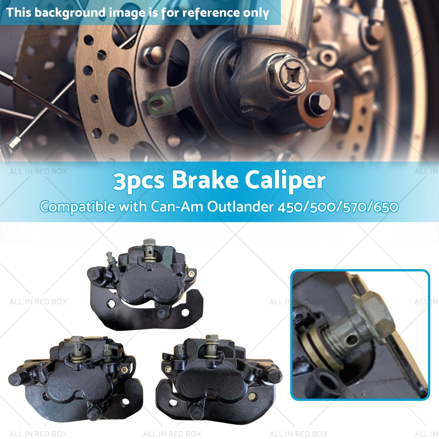 Front  and  Rear Brake Caliper Set for Can-Am Outlander 450 500 570 650 800 850 1000-2