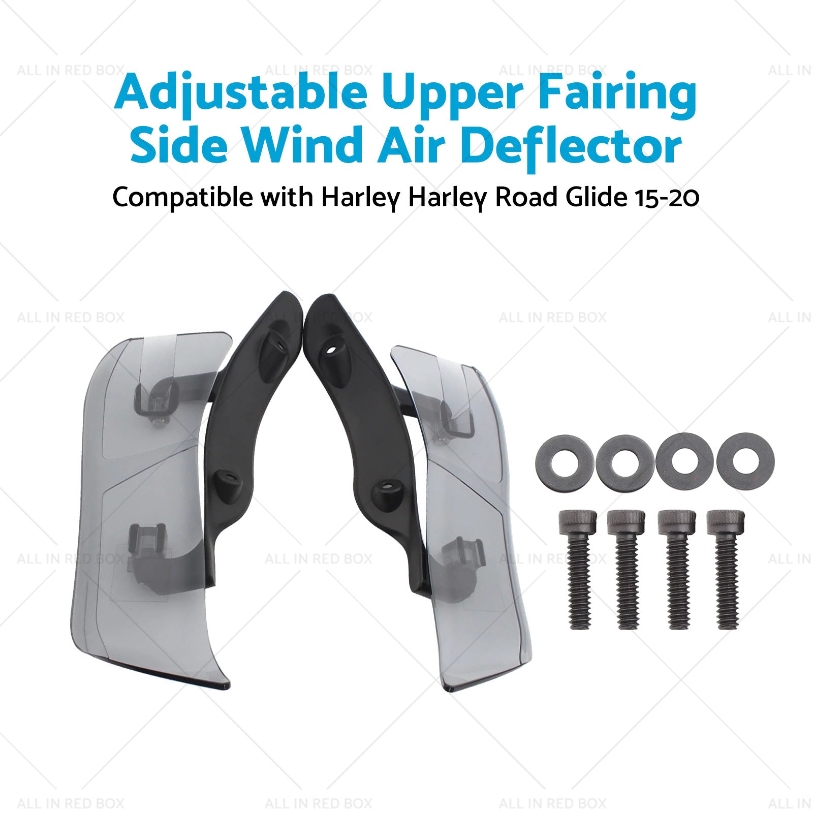 Adjustable Upper Fairing Side Wind Air Deflector Suitable For Harley Road Glide-3