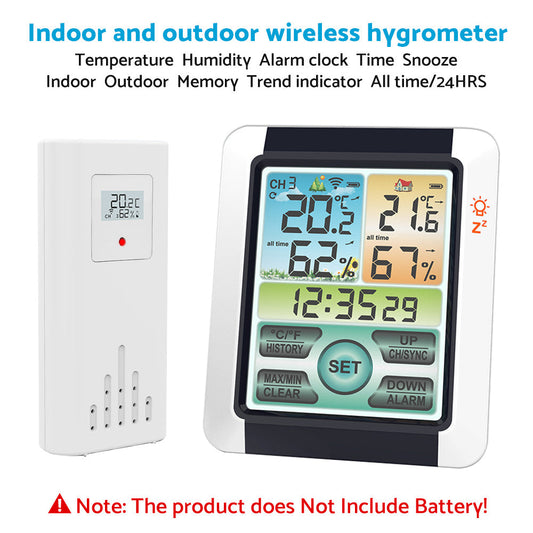 Hygrometer Thermometer Digital Temperature Humidity Meter LCD Display Wireless-0