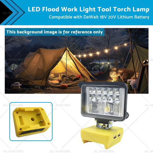 Torch Lamp LED Flood Work Light Tool Suitable for DeWalt 18V 20V Lithium Battery-0