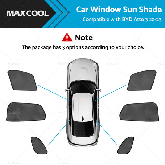 Magnetic Car Rear Port Window Sun Shade Blind Mesh Suitable For BYD Atto 3 22-24-0