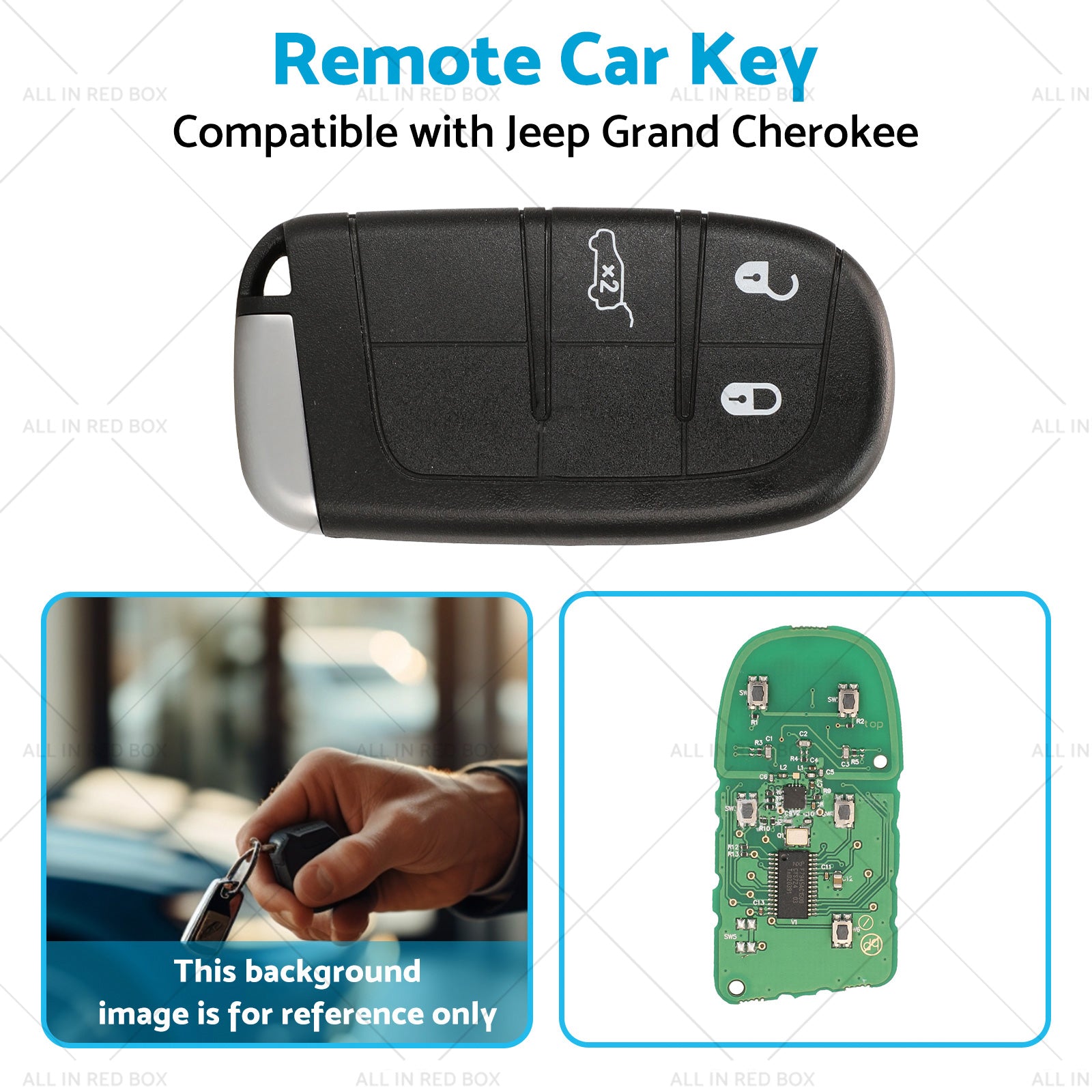 3 Button Smart Car Remote Key Replacement Suitablefor Jeep Grand Cherokee 14-19-4