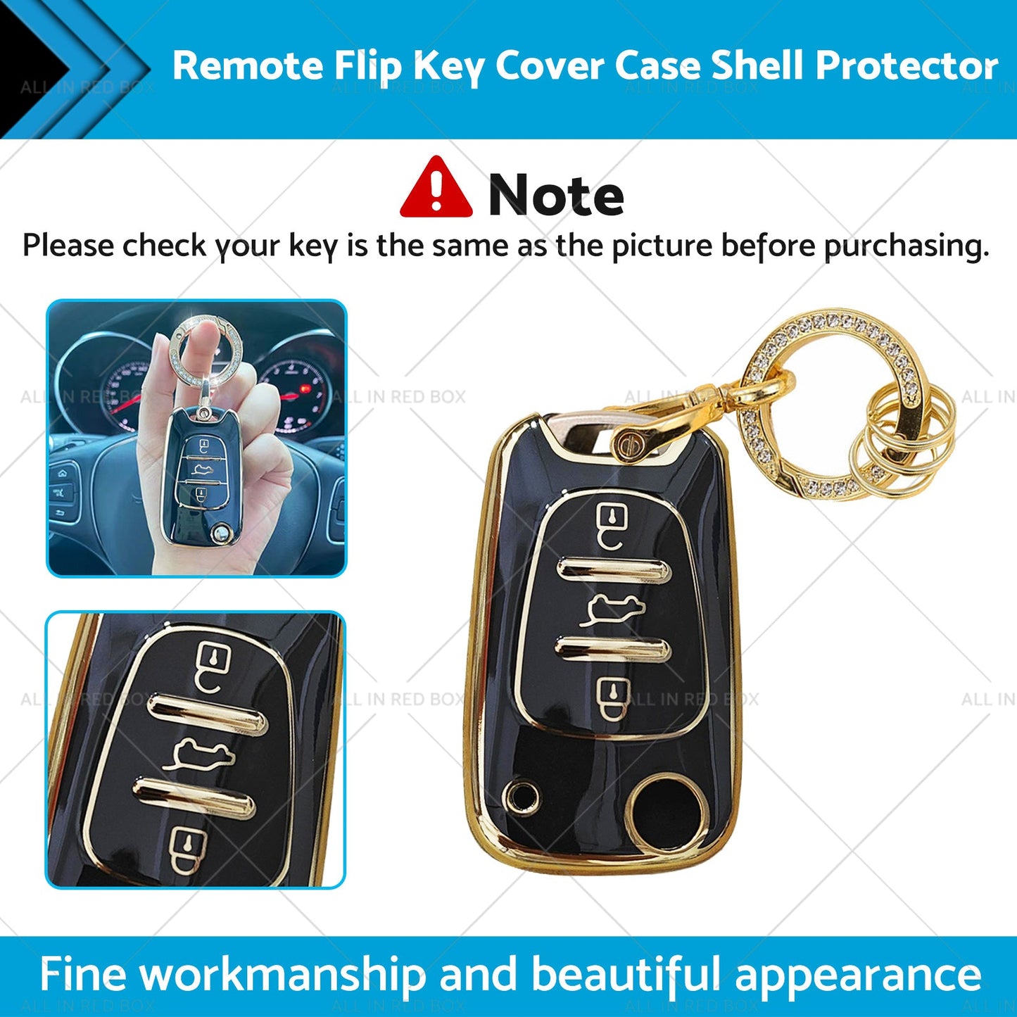 Remote Flip Key Cover Case Shell Protector Suitable For Hyundai i30 ix35-1