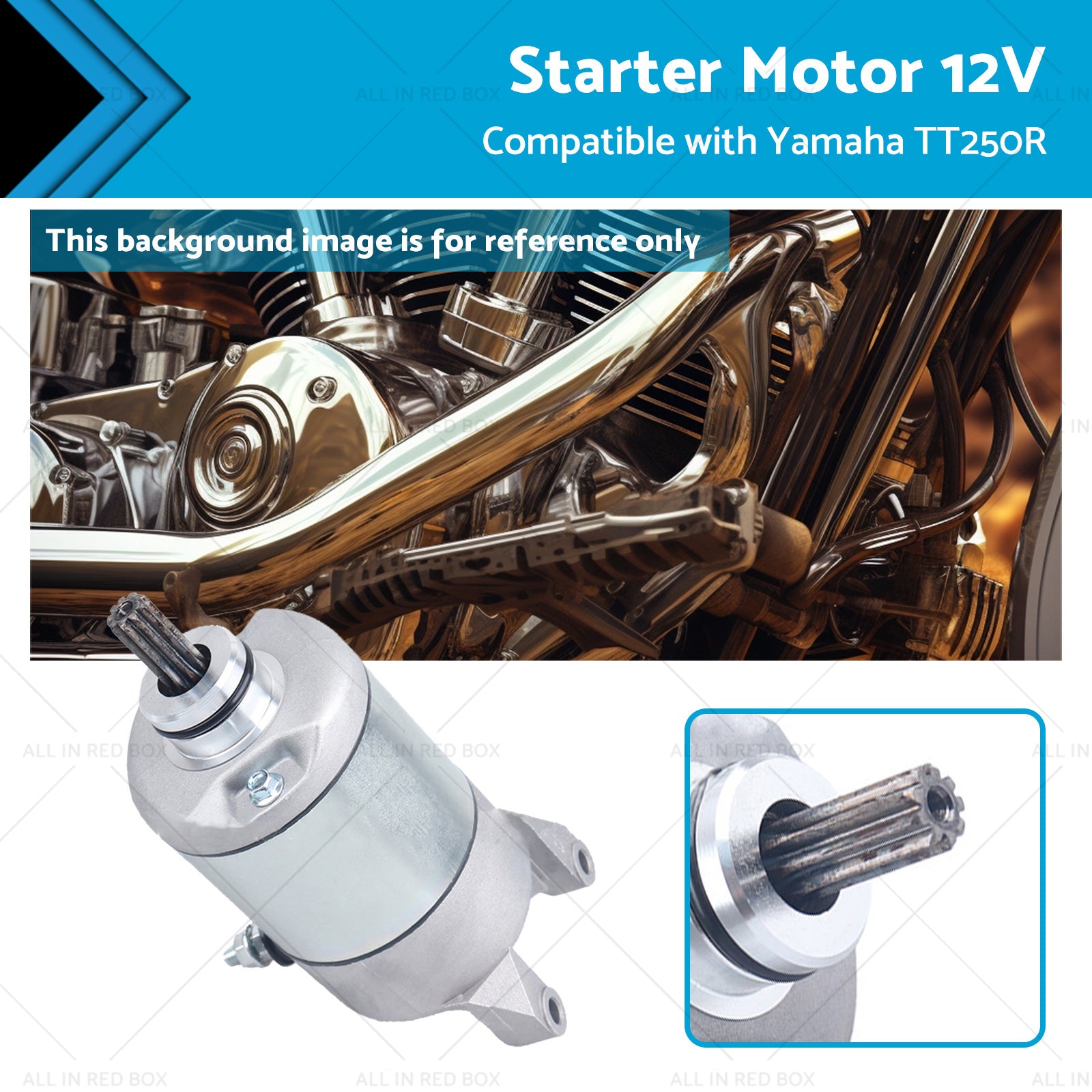 Starter Motor 12V Suitable for Yamaha YS250 TT250R YBR250 93-06-0