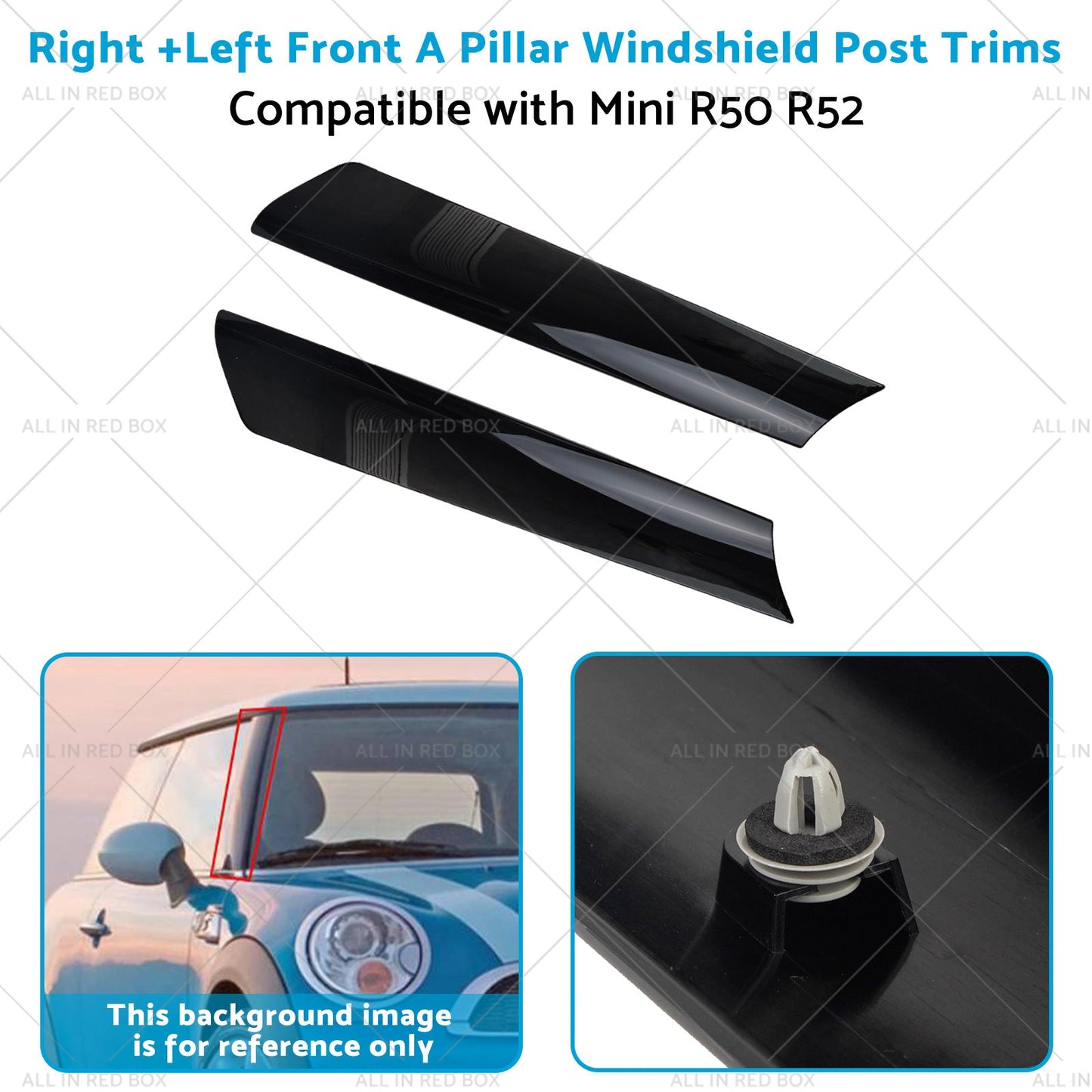 LeftRight Windshield A Pillar Post Trim Molding Suitable for Mini Cooper 02-08-3