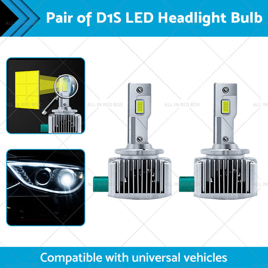 Pair of 6000K For Replace HID Xenon D1S LED Headlight Bulbs Conversion 90W 2pcs-1