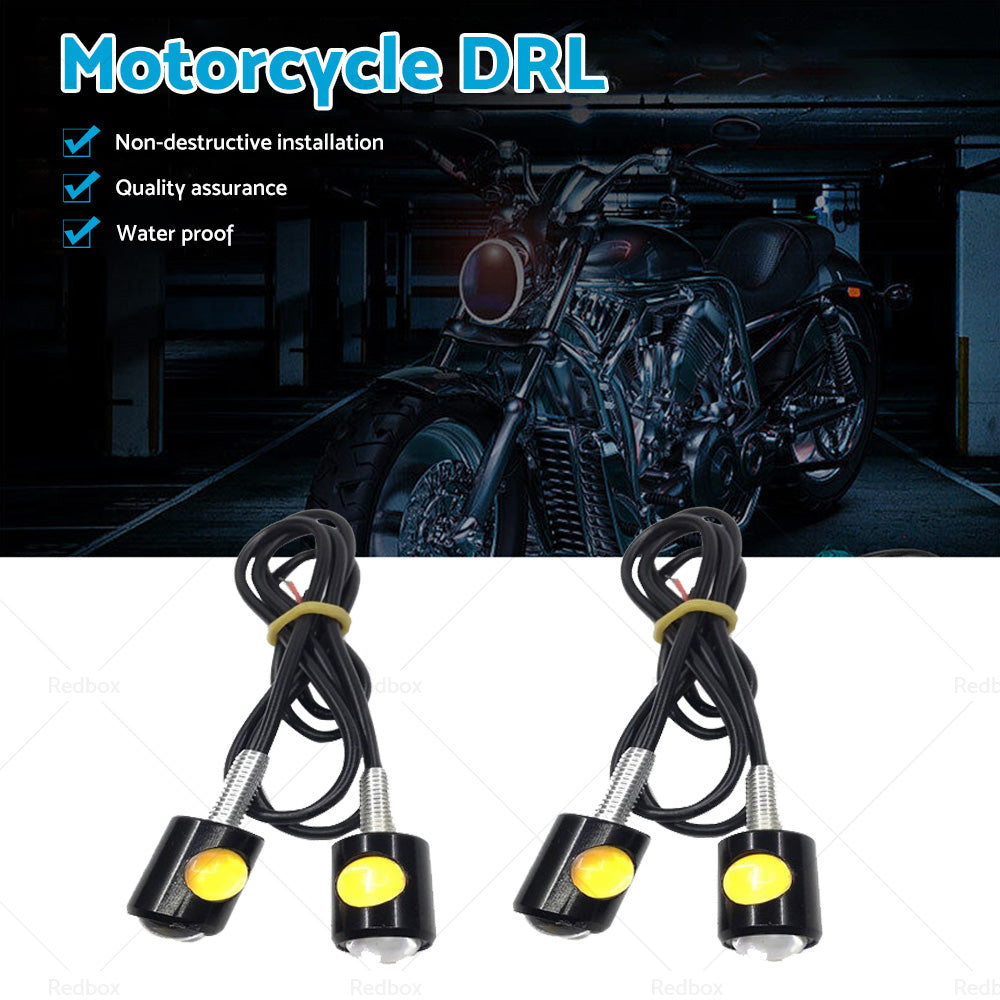 4PCS Universal 12V Mini Amber Motorcycle Indicator LED Turn Signal Light Blinker-1