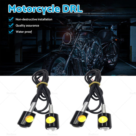 4PCS Universal 12V Mini Amber Motorcycle Indicator LED Turn Signal Light Blinker-1