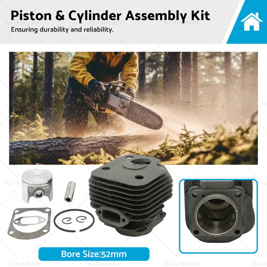Piston  and  Cylinder Assembly Kit Suitable For Husqvarna 66 268 272 Chainsaw 52mm-0