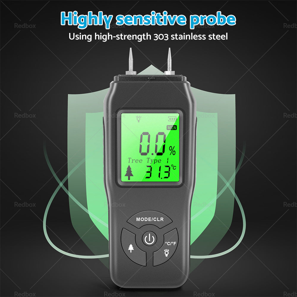 2-Pin Digital LCD Moisture Meter Damp Detector Wood Humidity CaravanTester Tool-4