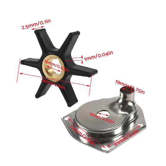 Water Pump Impeller Repair Kit Suitable for Mariner/Force 25 30 40 50 1998鈥慤p-0