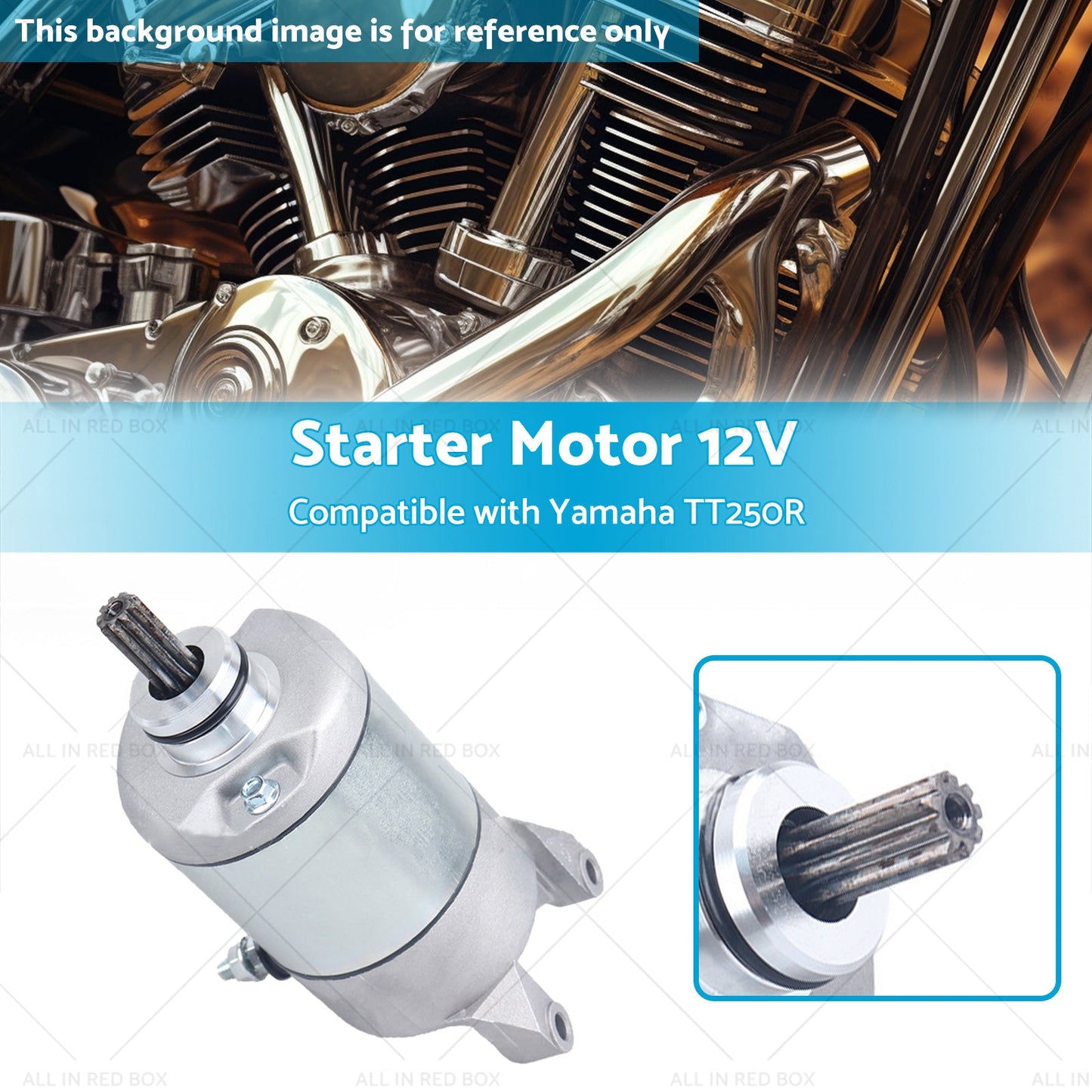 Starter Motor 12V Suitable for Yamaha YS250 TT250R YBR250 93-06-2