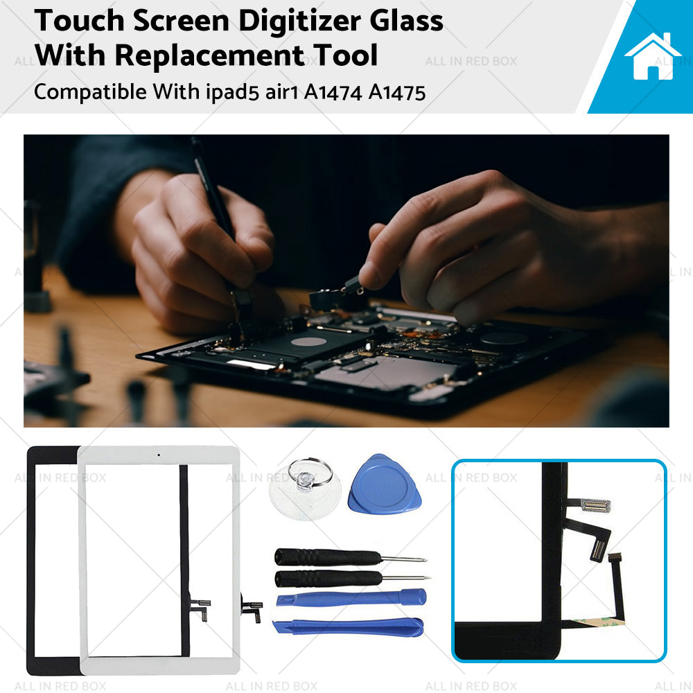 Touch Screen Digitizer Glass With Replacement Tool Suitable For iPad Air 5 A1474 A1475-0