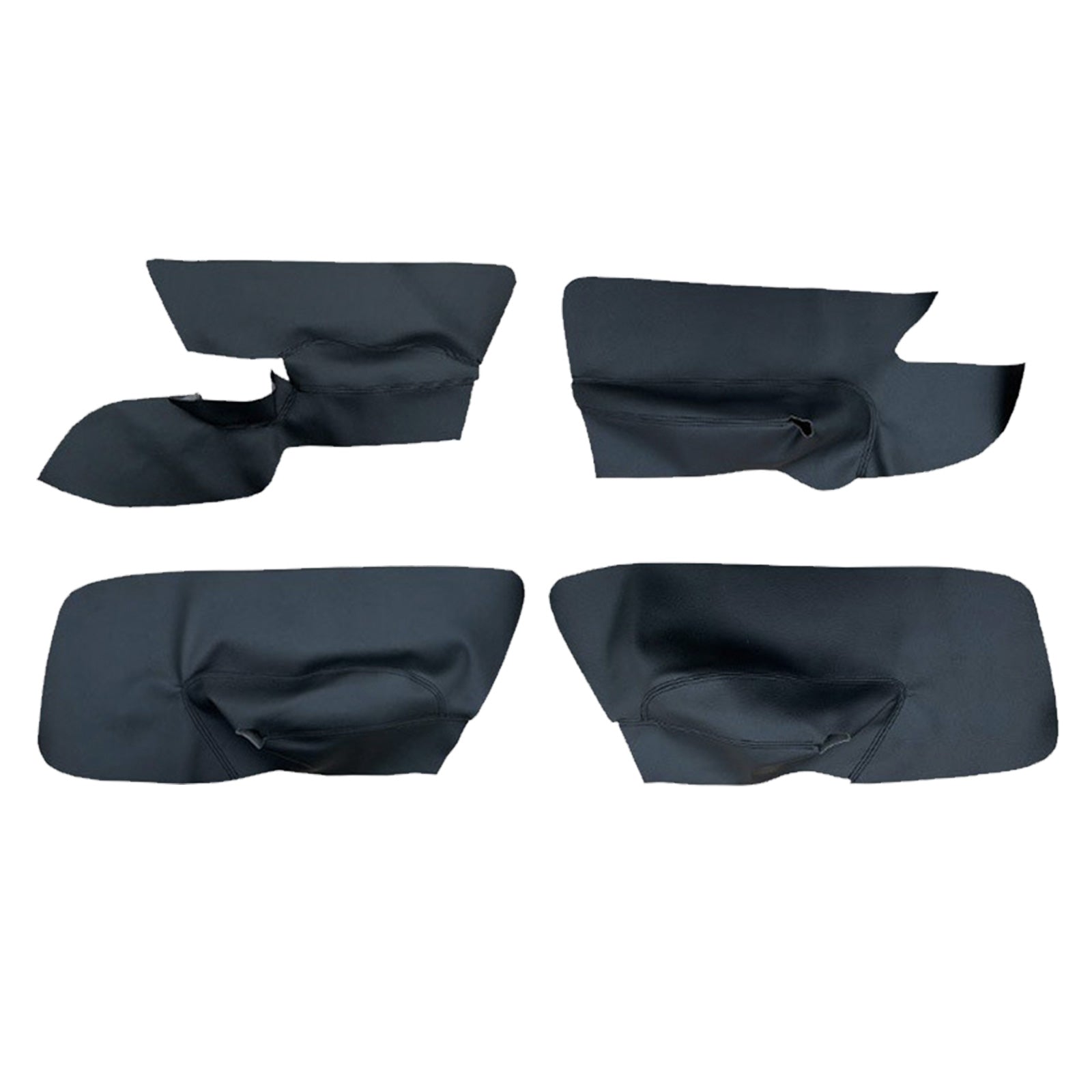 4x Black Leather LH RH Door Armrest Panel Cover Suitable For VW Jetta Golf MK5-5