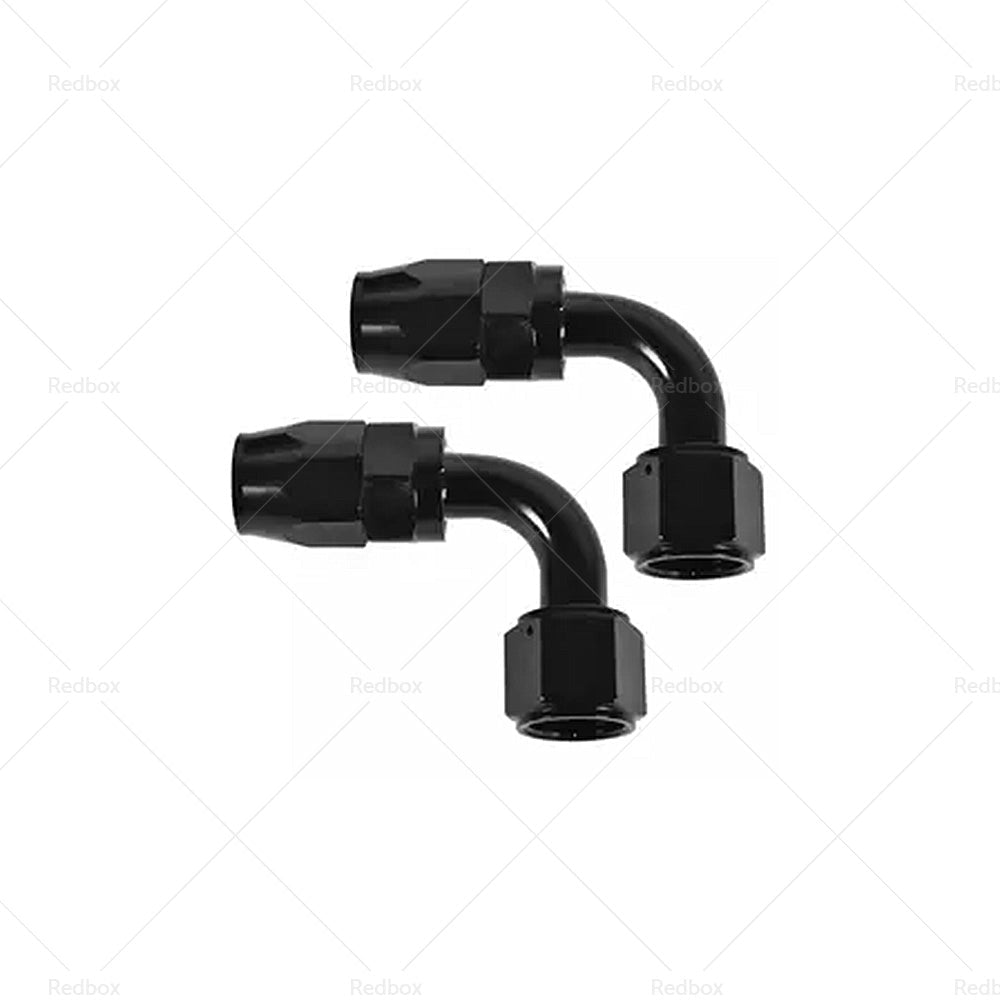 2x AN10 10 AN 90 Degree Swivel Fast Flow Oil Fuel Hose End Fitting Adaptor-2
