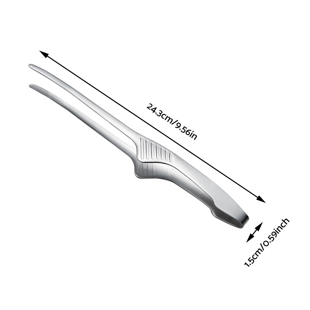 4x Korean & Japanese BBQ Self-Standing Grill Tongs Suitable For Non-Slip Cooking-1