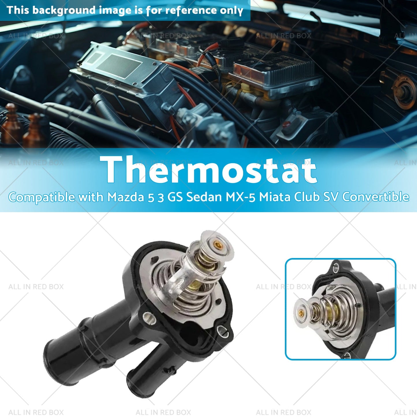 Thermostat Suitable for Mazda 5 3 GS Sedan MX-5 Miata Club SV Convertible 07-09-2