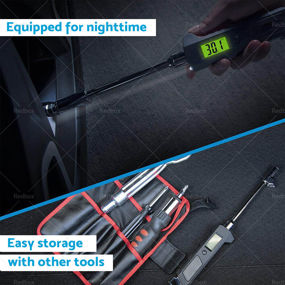 30 PSI Tire Pressure Guage Digital Car Bike Truck Air Meter Tester Tyre Gauge-4
