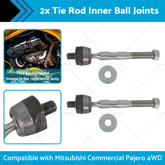 2x Tie Rod Inner Ball Joint Suitable for Mitsubishi Commercial Pajero 4WD 00-10-1