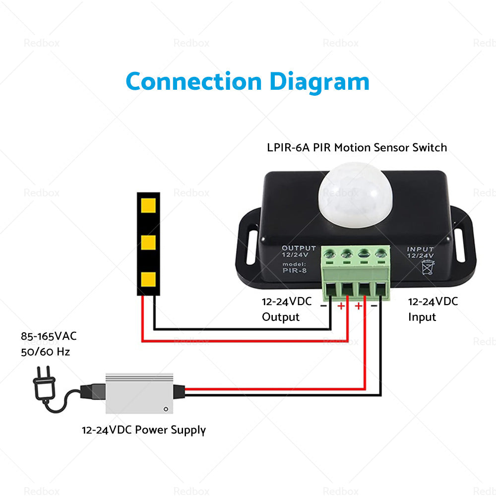 8m Body Infrared PIR Motion Sensor Switch For LED Light Strip Automatic 12V 24V-3