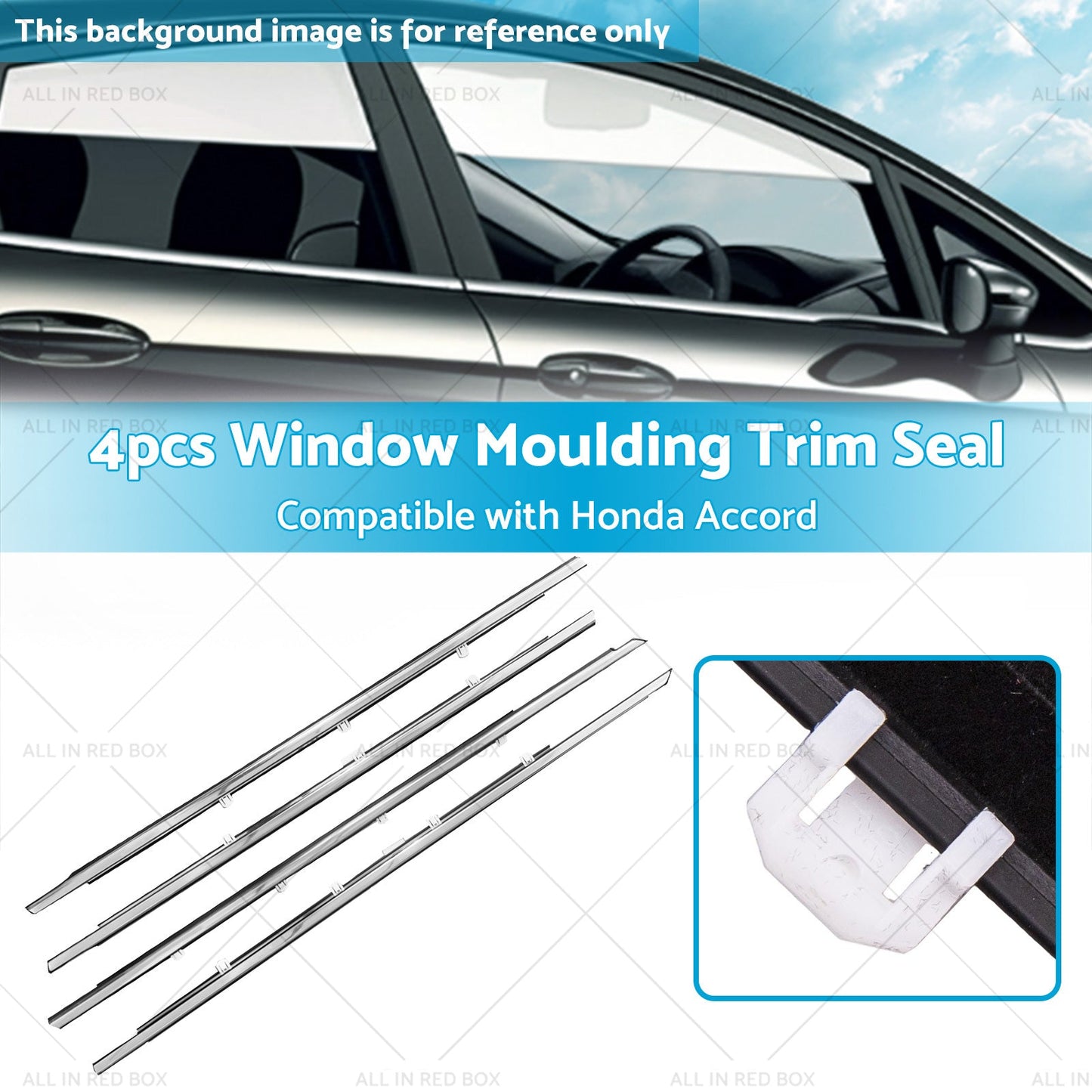 4x Window Glass Seal Weatherstrip Weather Strip Suitable For Honda Accord 08-13-2