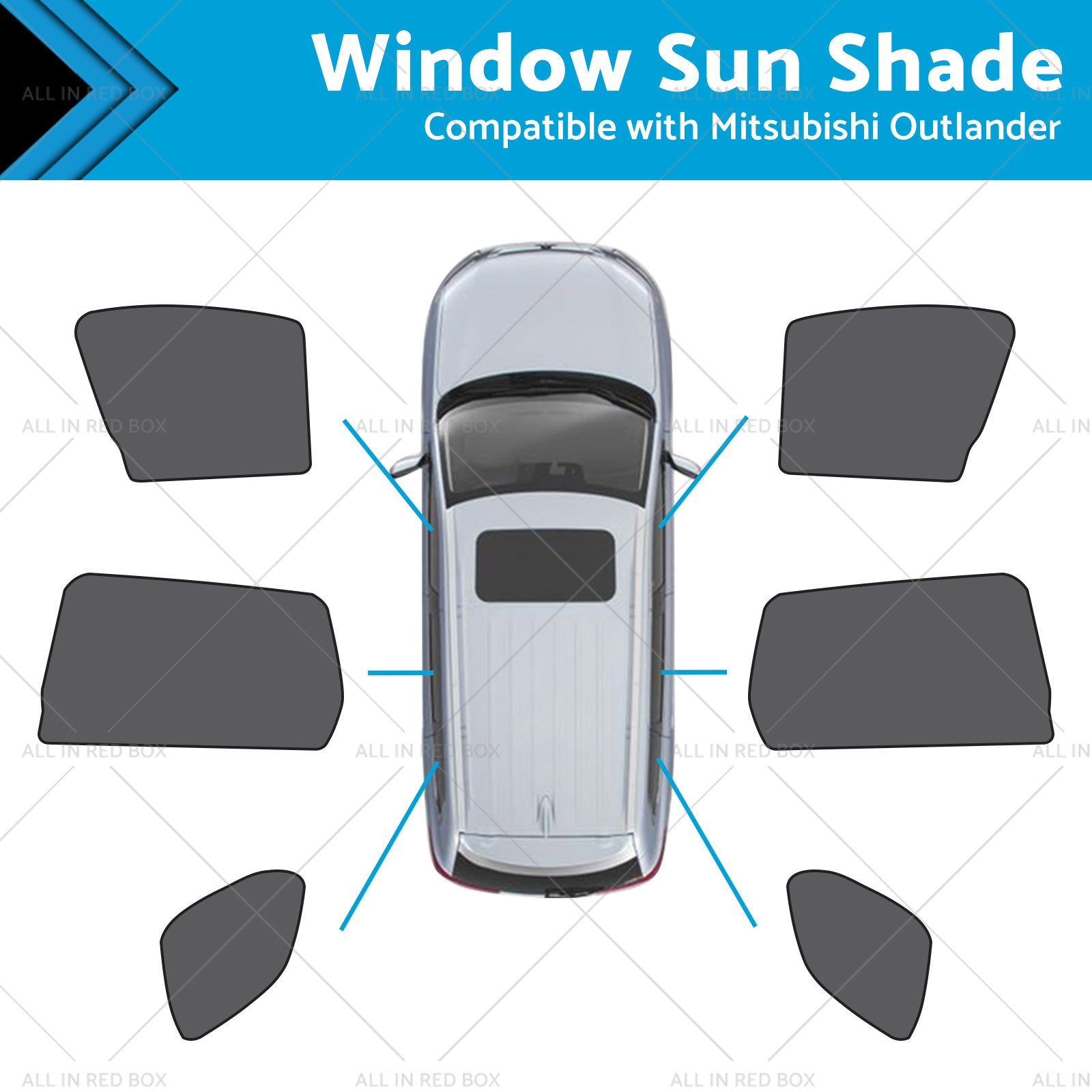 Car Window Magnetic Mesh Sun Shades Suitable for Mitsubishi Outlander 2021-23-0