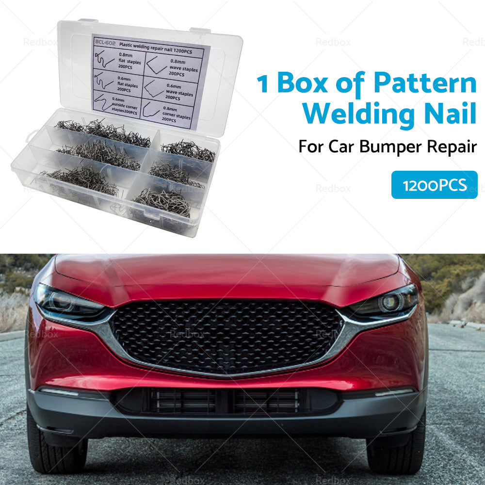 1200PCS Steel Hot Stapler Staples Repair Tools Kit For Plastic Welder Car Bumper-4