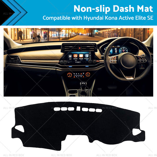 NO HUD Non-Slip Dash Mat Suitable For Hyundai Kona Active Elite SE 7 2017-2023-0