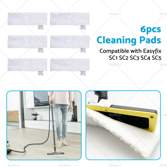 6PCS Suitable for KARCHER SC1 SC2 SC3 SC4 SC5 Steam Cleaner Mop Cloths Pads Set-2
