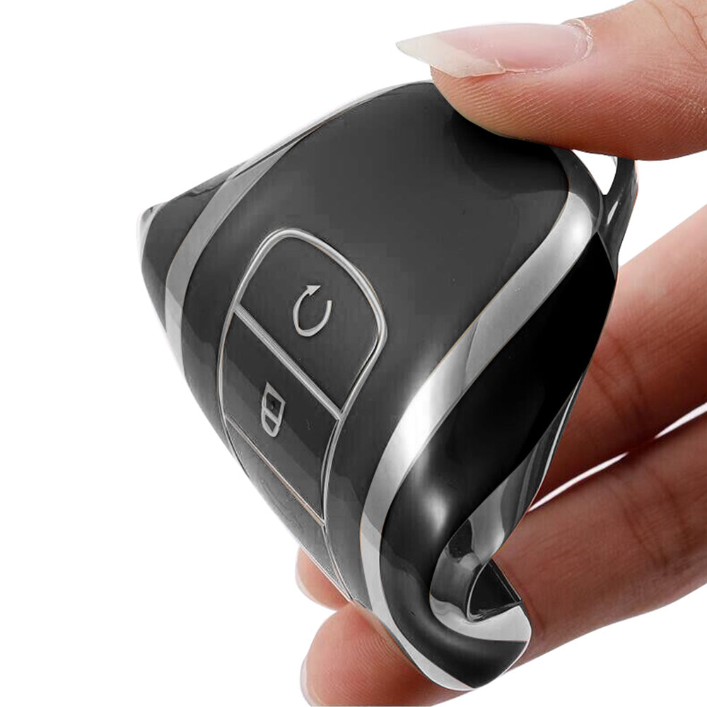 Remote Key Fob Case Cover Black & Silver TPU Suitable For Chery Omoda 5 2022-2025-4