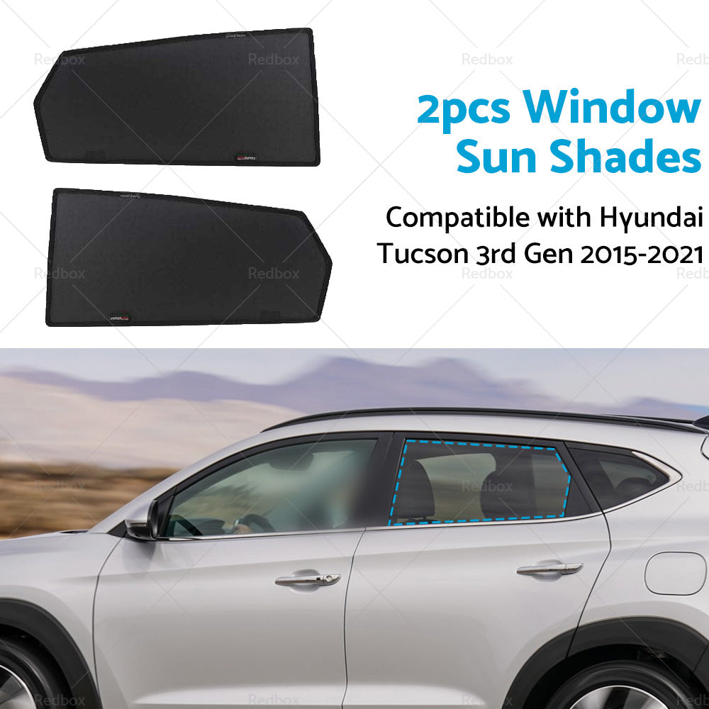 2PCS Rear Car Window Sun Shades Suitable For Hyundai Tucson 3rd Gen 2015-2021-3