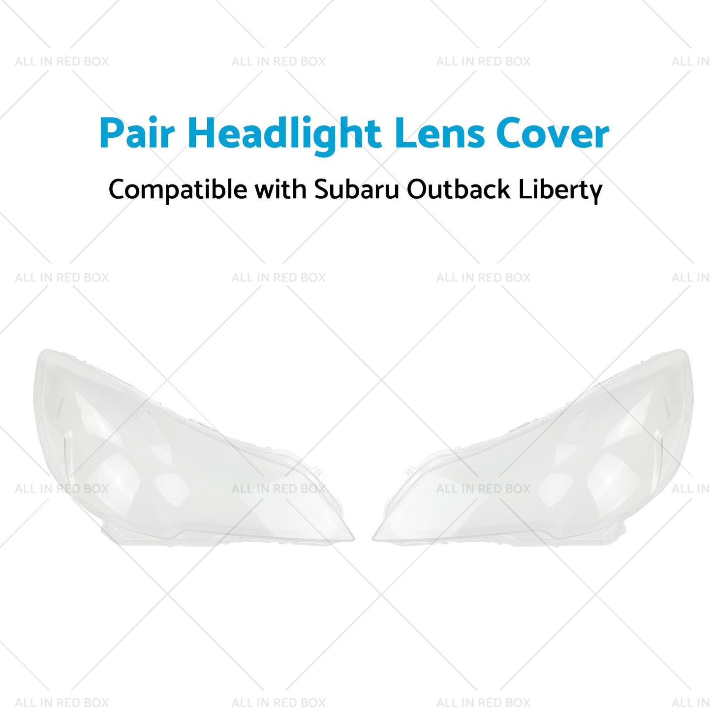 2x Headlight Lens Cover Replacement Suitable for Subaru Outback Liberty 10-14-3
