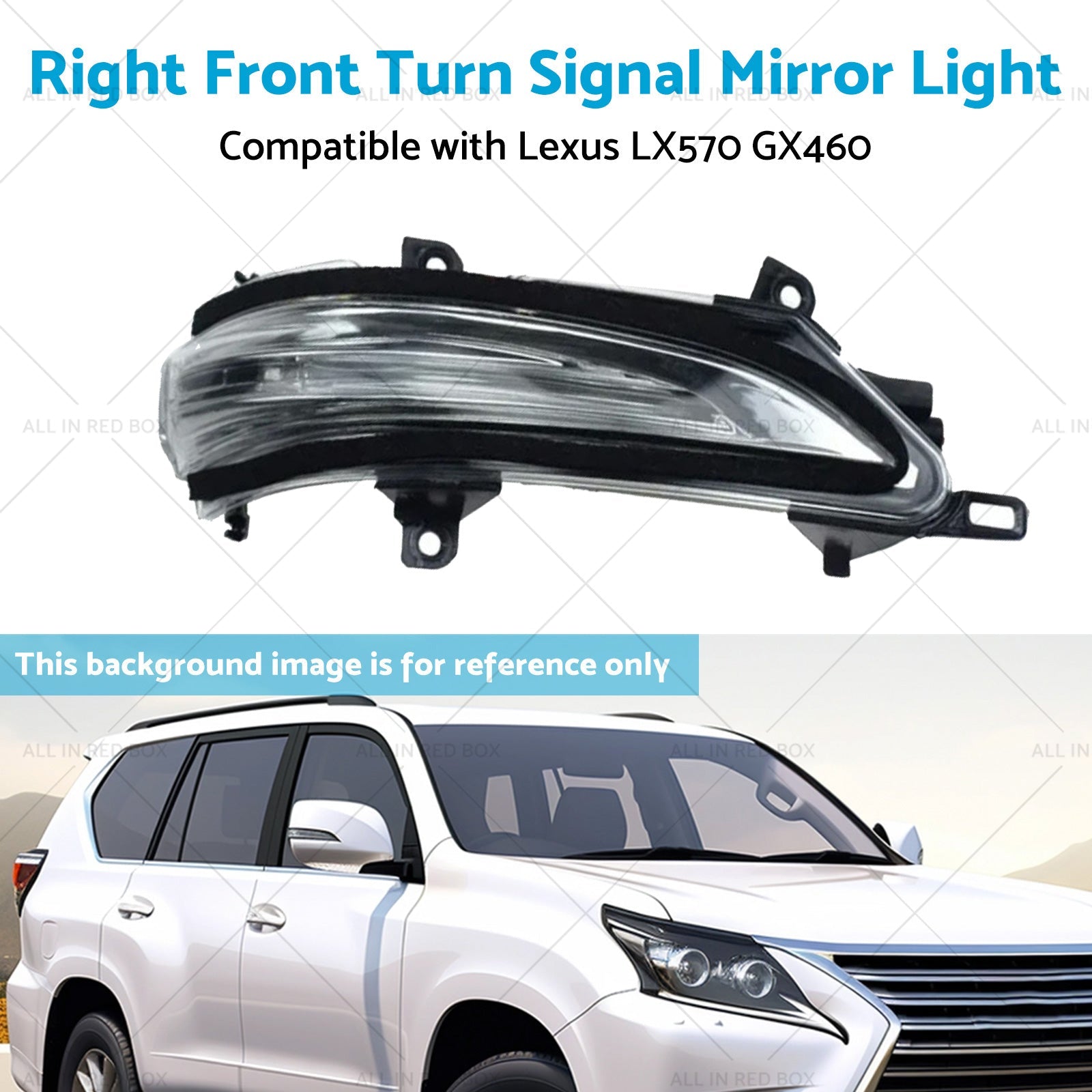Right Front Turn Signal Mirror Light Suitable for Lexus 13-20 GX460 LX570-4
