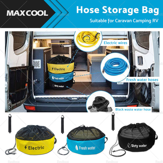 Storage Bag Caravan Camping RV Cable Organizer Water Hose Electrical Cords-0