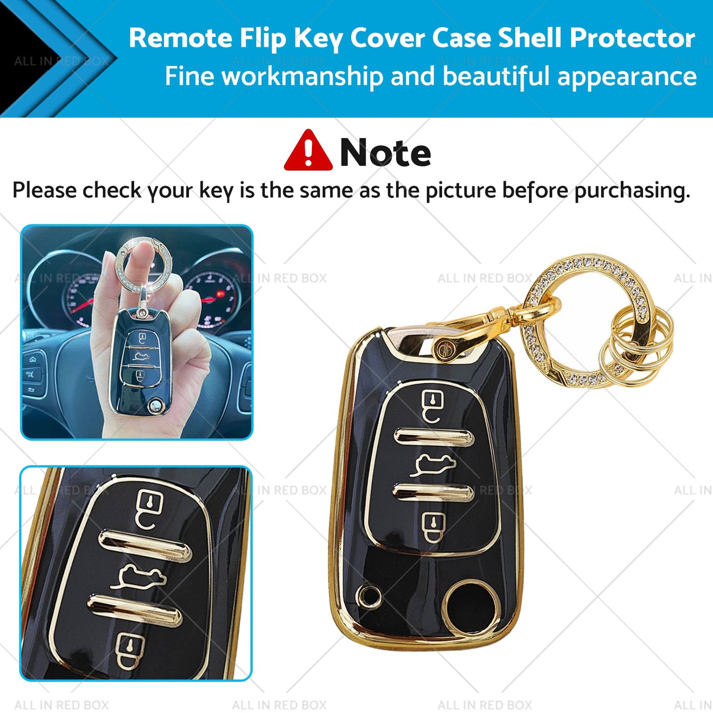 Remote Flip Key Cover Case Shell Protector Suitable For Hyundai i30 ix35-0