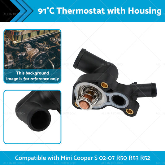 Thermostat w  Housing Suitable for Mini Cooper S R50 R53 R52 11537512733-1