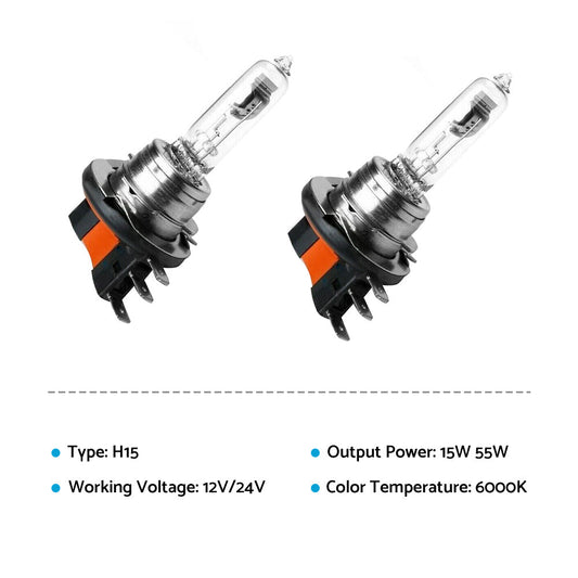 H15 15W 55W Standard DRL Hi/Lo Beam Halogen Headlight Suitable For VW Golf 2004-2025 / Mercedes-Benz 2004-2025-1